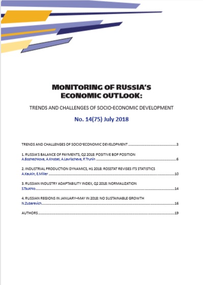 Monitoring of Russia’s Economic Outlook No.14(75) July 2018